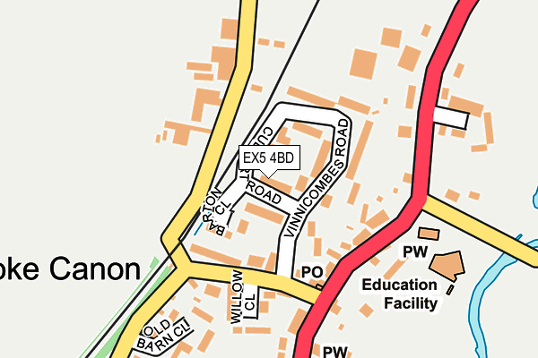 EX5 4BD map - OS OpenMap – Local (Ordnance Survey) EX5 4BD map - OS OpenMap – Local (Ordnance Survey)