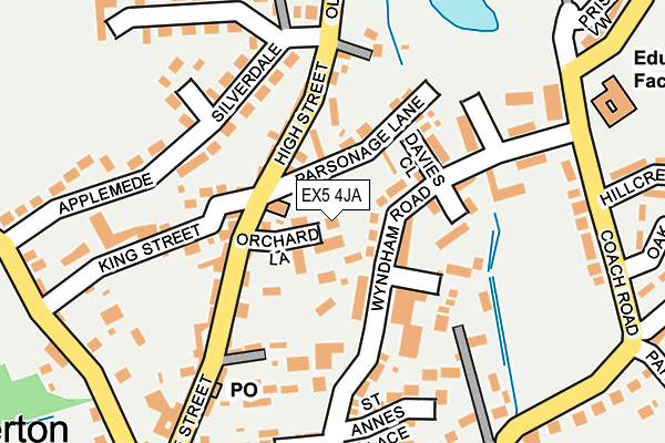 EX5 4JA map - OS OpenMap – Local (Ordnance Survey) EX5 4JA map - OS OpenMap – Local (Ordnance Survey)