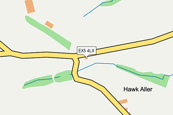 EX5 4LX map - OS OpenMap – Local (Ordnance Survey) EX5 4LX map - OS OpenMap – Local (Ordnance Survey)