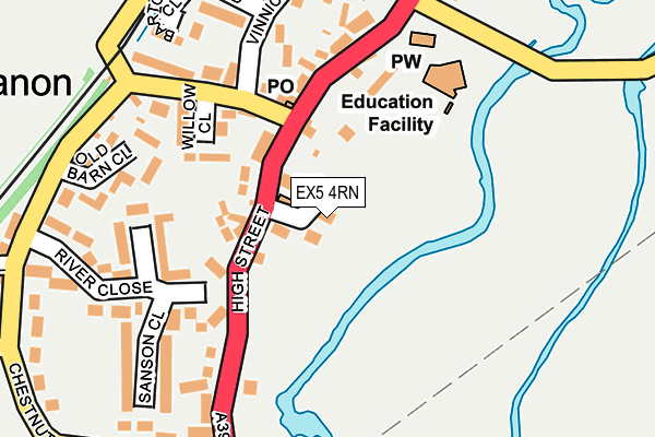 EX5 4RN map - OS OpenMap – Local (Ordnance Survey) EX5 4RN map - OS OpenMap – Local (Ordnance Survey)