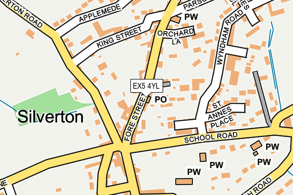 EX5 4YL map - OS OpenMap – Local (Ordnance Survey) EX5 4YL map - OS OpenMap – Local (Ordnance Survey)