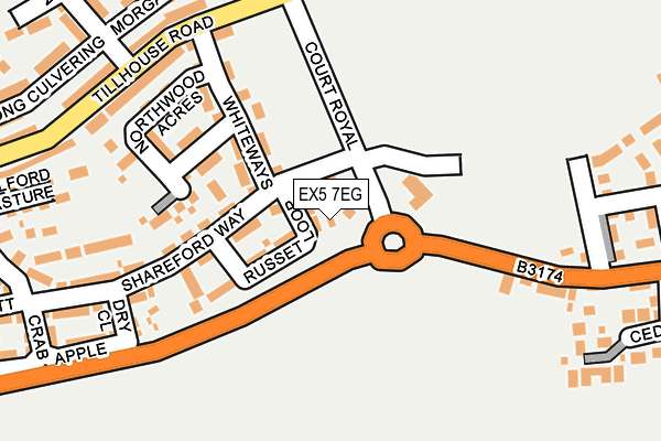 EX5 7EG map - OS OpenMap – Local (Ordnance Survey) EX5 7EG map - OS OpenMap – Local (Ordnance Survey)