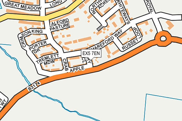 EX5 7EN map - OS OpenMap – Local (Ordnance Survey) EX5 7EN map - OS OpenMap – Local (Ordnance Survey)