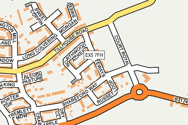 EX5 7FH map - OS OpenMap – Local (Ordnance Survey) EX5 7FH map - OS OpenMap – Local (Ordnance Survey)