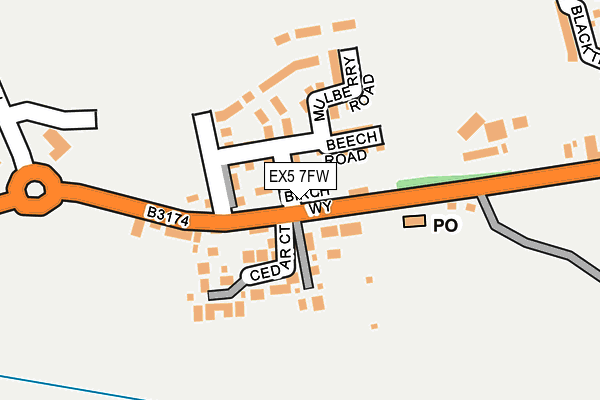 EX5 7FW map - OS OpenMap – Local (Ordnance Survey) EX5 7FW map - OS OpenMap – Local (Ordnance Survey)