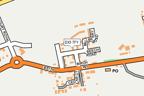 EX5 7FY map - OS OpenMap – Local (Ordnance Survey) EX5 7FY map - OS OpenMap – Local (Ordnance Survey)