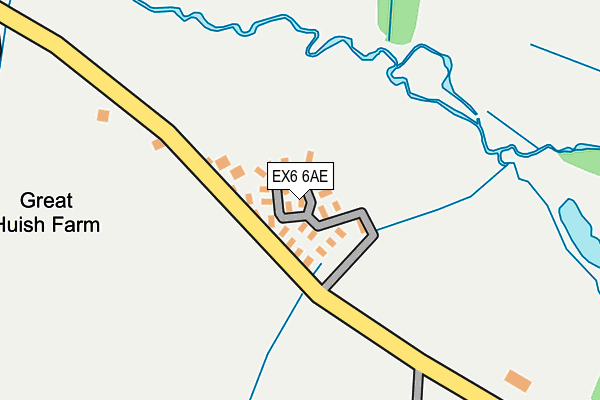 EX6 6AE map - OS OpenMap – Local (Ordnance Survey)