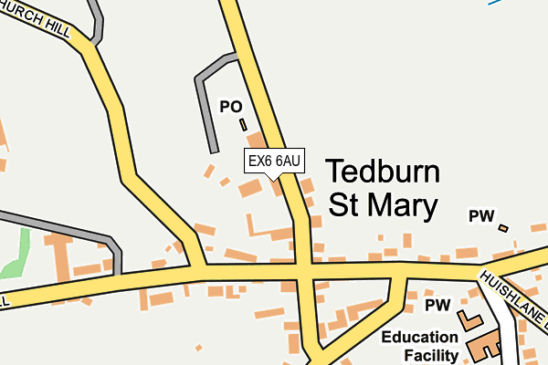 EX6 6AU map - OS OpenMap – Local (Ordnance Survey) EX6 6AU map - OS OpenMap – Local (Ordnance Survey)