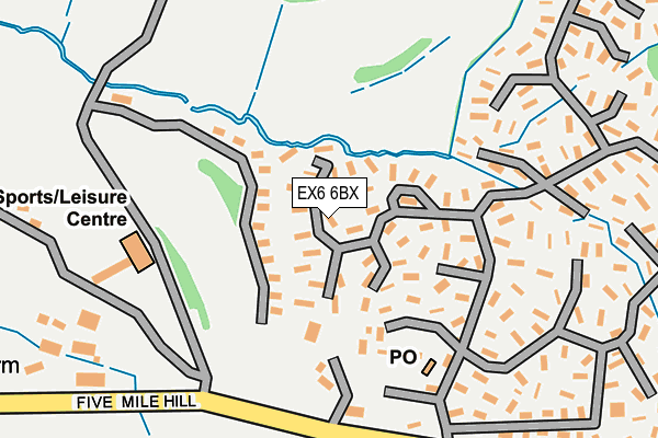 EX6 6BX map - OS OpenMap – Local (Ordnance Survey) EX6 6BX map - OS OpenMap – Local (Ordnance Survey)