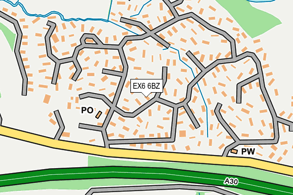 EX6 6BZ map - OS OpenMap – Local (Ordnance Survey) EX6 6BZ map - OS OpenMap – Local (Ordnance Survey)