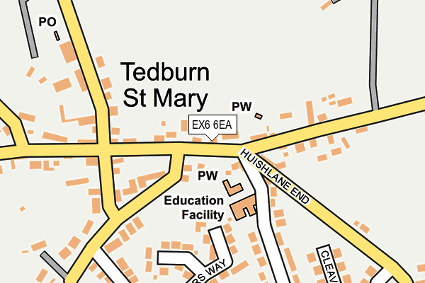 EX6 6EA map - OS OpenMap – Local (Ordnance Survey) EX6 6EA map - OS OpenMap – Local (Ordnance Survey)