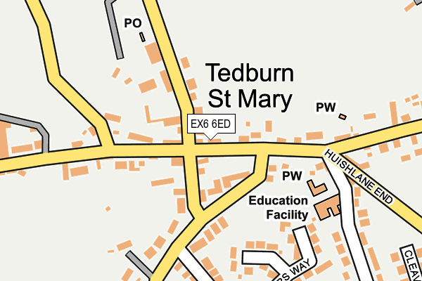 EX6 6ED map - OS OpenMap – Local (Ordnance Survey) EX6 6ED map - OS OpenMap – Local (Ordnance Survey)