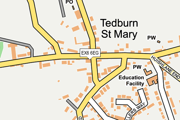 EX6 6EG map - OS OpenMap – Local (Ordnance Survey) EX6 6EG map - OS OpenMap – Local (Ordnance Survey)