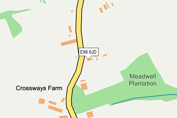 EX6 6JD map - OS OpenMap – Local (Ordnance Survey) EX6 6JD map - OS OpenMap – Local (Ordnance Survey)