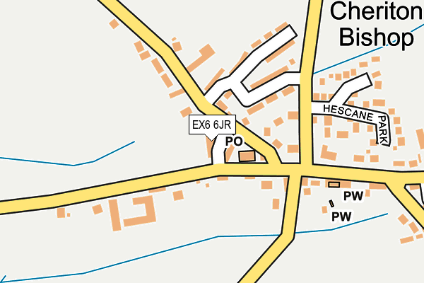 EX6 6JR map - OS OpenMap – Local (Ordnance Survey) EX6 6JR map - OS OpenMap – Local (Ordnance Survey)