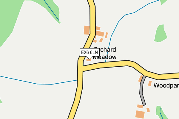 EX6 6LN map - OS OpenMap – Local (Ordnance Survey) EX6 6LN map - OS OpenMap – Local (Ordnance Survey)