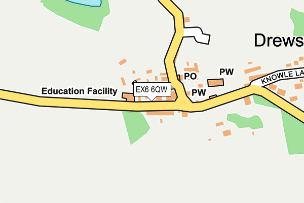 EX6 6QW map - OS OpenMap – Local (Ordnance Survey) EX6 6QW map - OS OpenMap – Local (Ordnance Survey)