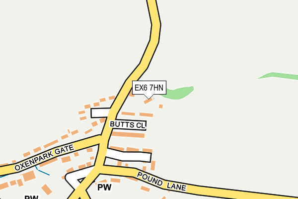EX6 7HN map - OS OpenMap – Local (Ordnance Survey) EX6 7HN map - OS OpenMap – Local (Ordnance Survey)