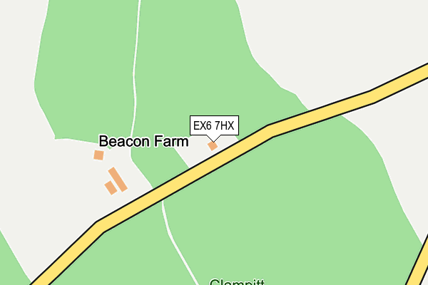 EX6 7HX map - OS OpenMap – Local (Ordnance Survey) EX6 7HX map - OS OpenMap – Local (Ordnance Survey)