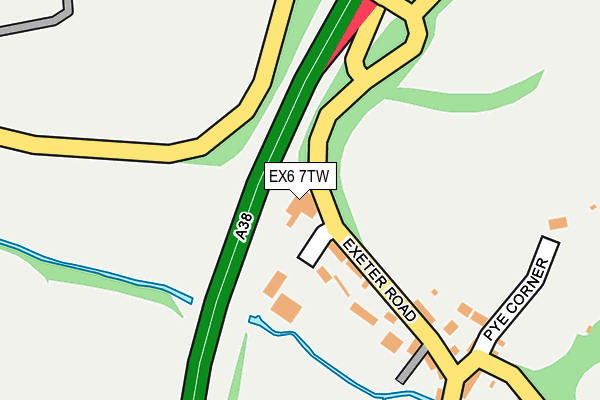 EX6 7TW map - OS OpenMap – Local (Ordnance Survey) EX6 7TW map - OS OpenMap – Local (Ordnance Survey)