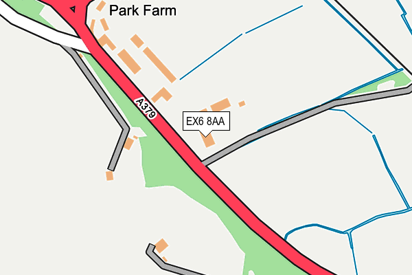 EX6 8AA map - OS OpenMap – Local (Ordnance Survey) EX6 8AA map - OS OpenMap – Local (Ordnance Survey)