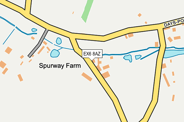 EX6 8AZ map - OS OpenMap – Local (Ordnance Survey) EX6 8AZ map - OS OpenMap – Local (Ordnance Survey)