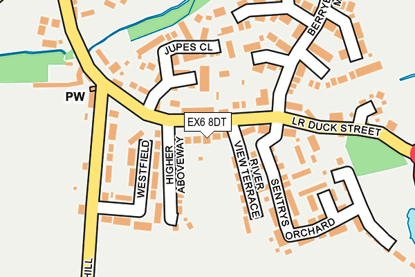 EX6 8DT map - OS OpenMap – Local (Ordnance Survey) EX6 8DT map - OS OpenMap – Local (Ordnance Survey)