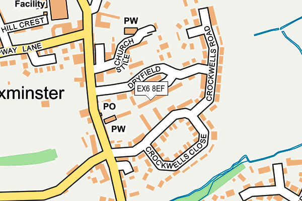 EX6 8EF map - OS OpenMap – Local (Ordnance Survey) EX6 8EF map - OS OpenMap – Local (Ordnance Survey)