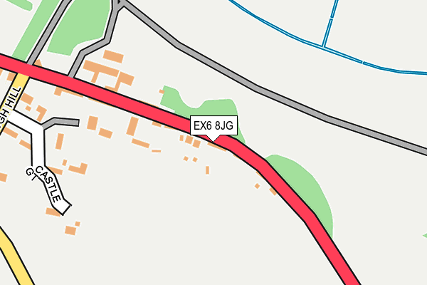 EX6 8JG map - OS OpenMap – Local (Ordnance Survey)