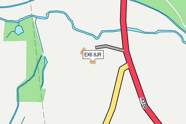 EX6 8JR map - OS OpenMap – Local (Ordnance Survey) EX6 8JR map - OS OpenMap – Local (Ordnance Survey)