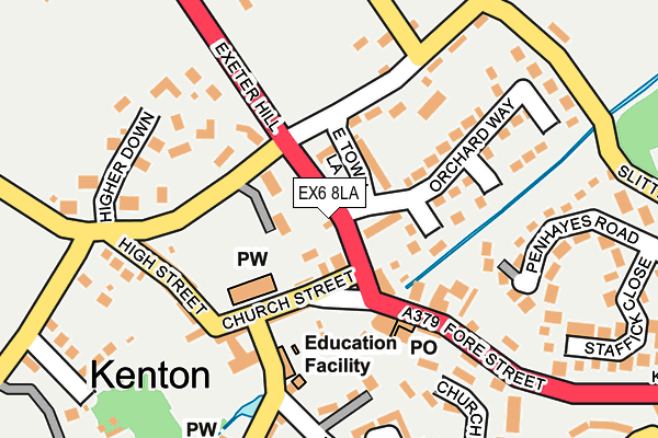 EX6 8LA map - OS OpenMap – Local (Ordnance Survey) EX6 8LA map - OS OpenMap – Local (Ordnance Survey)