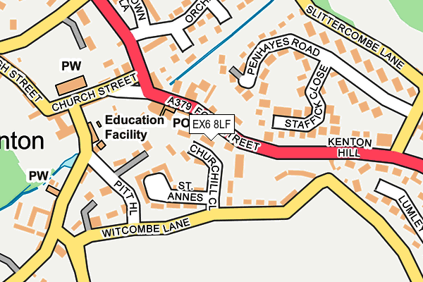 EX6 8LF map - OS OpenMap – Local (Ordnance Survey) EX6 8LF map - OS OpenMap – Local (Ordnance Survey)