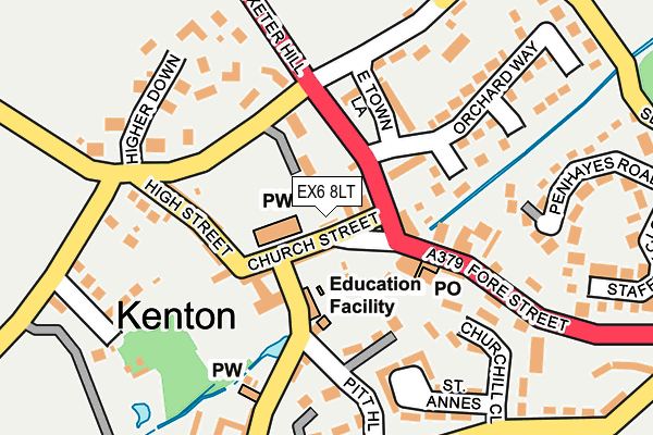 EX6 8LT map - OS OpenMap – Local (Ordnance Survey) EX6 8LT map - OS OpenMap – Local (Ordnance Survey)