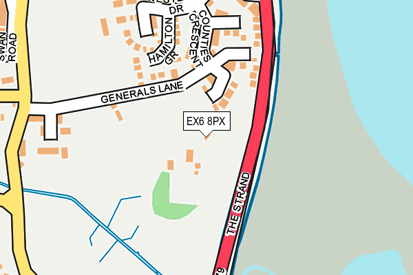 EX6 8PX map - OS OpenMap – Local (Ordnance Survey)