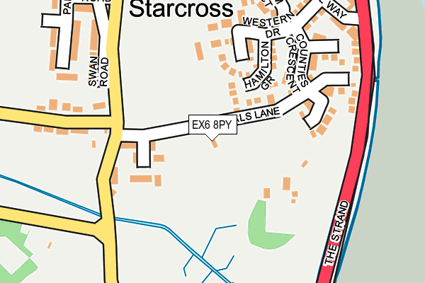 EX6 8PY map - OS OpenMap – Local (Ordnance Survey) EX6 8PY map - OS OpenMap – Local (Ordnance Survey)