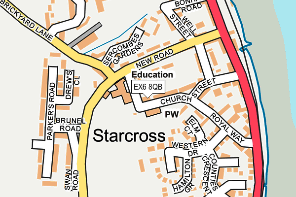 EX6 8QB map - OS OpenMap – Local (Ordnance Survey) EX6 8QB map - OS OpenMap – Local (Ordnance Survey)