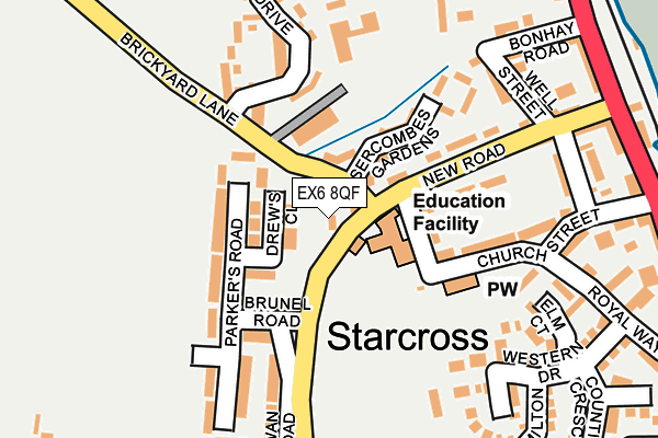 EX6 8QF map - OS OpenMap – Local (Ordnance Survey) EX6 8QF map - OS OpenMap – Local (Ordnance Survey)