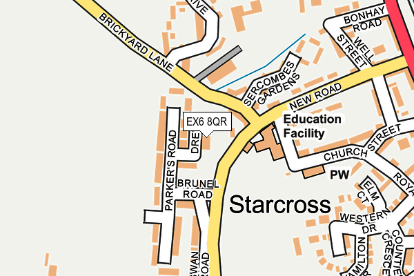 EX6 8QR map - OS OpenMap – Local (Ordnance Survey) EX6 8QR map - OS OpenMap – Local (Ordnance Survey)