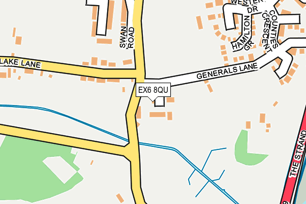 EX6 8QU map - OS OpenMap – Local (Ordnance Survey) EX6 8QU map - OS OpenMap – Local (Ordnance Survey)