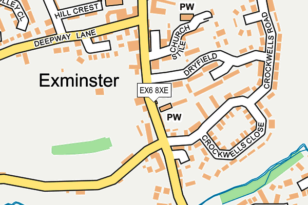 EX6 8XE map - OS OpenMap – Local (Ordnance Survey) EX6 8XE map - OS OpenMap – Local (Ordnance Survey)