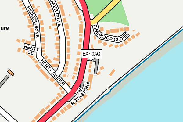 EX7 0AQ map - OS OpenMap – Local (Ordnance Survey) EX7 0AQ map - OS OpenMap – Local (Ordnance Survey)