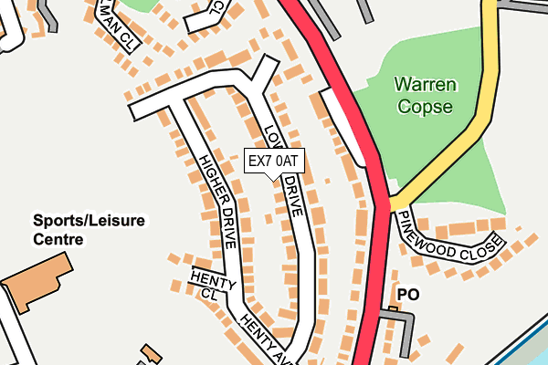 EX7 0AT map - OS OpenMap – Local (Ordnance Survey) EX7 0AT map - OS OpenMap – Local (Ordnance Survey)