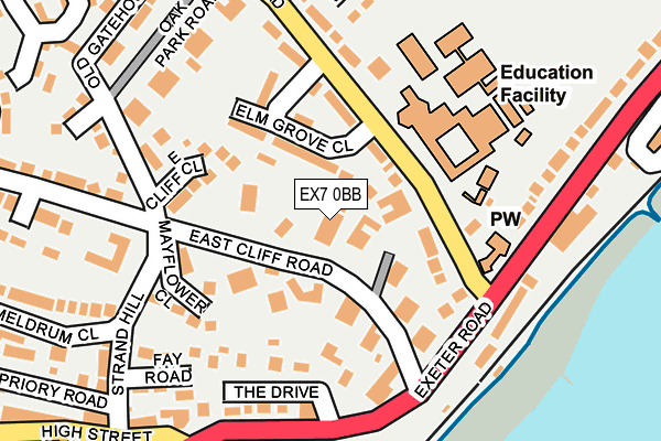 EX7 0BB map - OS OpenMap – Local (Ordnance Survey) EX7 0BB map - OS OpenMap – Local (Ordnance Survey)