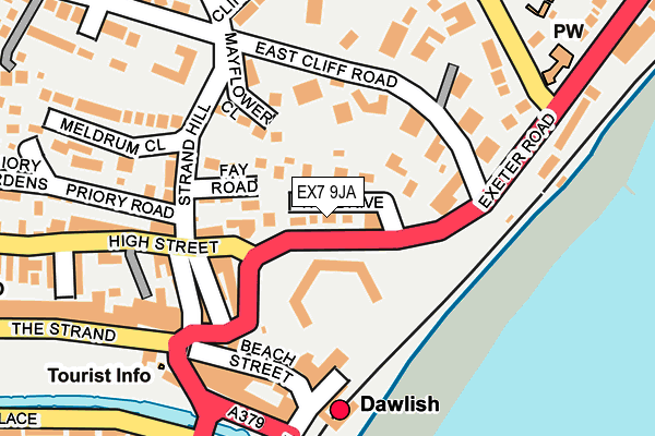EX7 9JA map - OS OpenMap – Local (Ordnance Survey) EX7 9JA map - OS OpenMap – Local (Ordnance Survey)