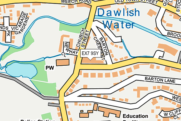 EX7 9SY map - OS OpenMap – Local (Ordnance Survey)