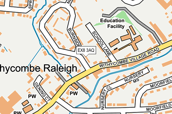 EX8 3AQ map - OS OpenMap – Local (Ordnance Survey) EX8 3AQ map - OS OpenMap – Local (Ordnance Survey)
