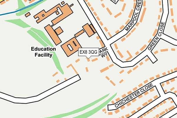 EX8 3QG map - OS OpenMap – Local (Ordnance Survey) EX8 3QG map - OS OpenMap – Local (Ordnance Survey)