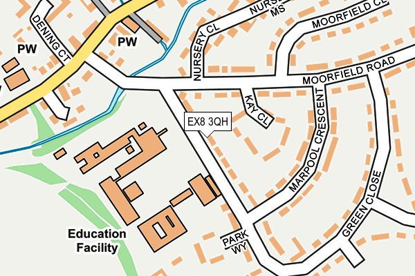 EX8 3QH map - OS OpenMap – Local (Ordnance Survey) EX8 3QH map - OS OpenMap – Local (Ordnance Survey)
