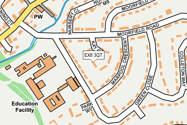 EX8 3QT map - OS OpenMap – Local (Ordnance Survey) EX8 3QT map - OS OpenMap – Local (Ordnance Survey)