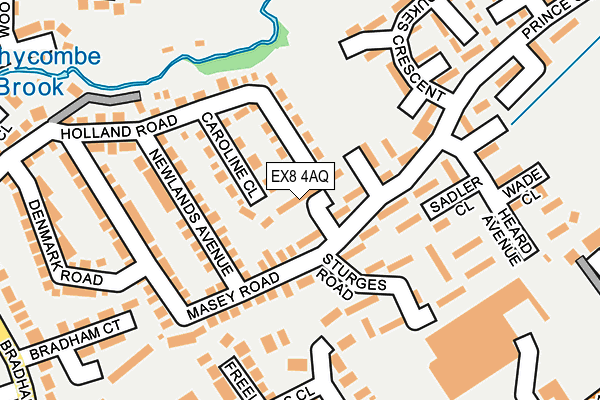 EX8 4AQ map - OS OpenMap – Local (Ordnance Survey) EX8 4AQ map - OS OpenMap – Local (Ordnance Survey)